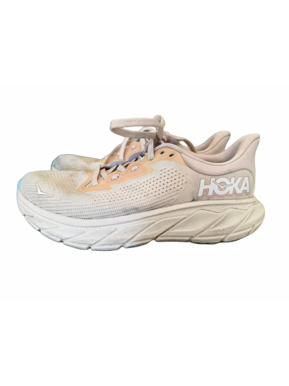 Hoka Arahi 7 Women’s Running Shoes Size 8.5 US 40 EU White Peach